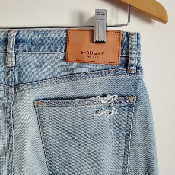 MOUSSEY VINTAGE | Vivian Distressed Light Blue Wash Denim Jeans (Size 26) - Picture 5 of 7